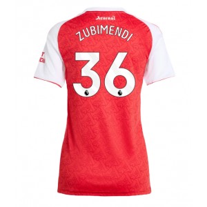 Fotbalové Dres Arsenal Martin Zubimendi #36 Dámské Domácí Oblečení 2025-26 Krátký Rukáv